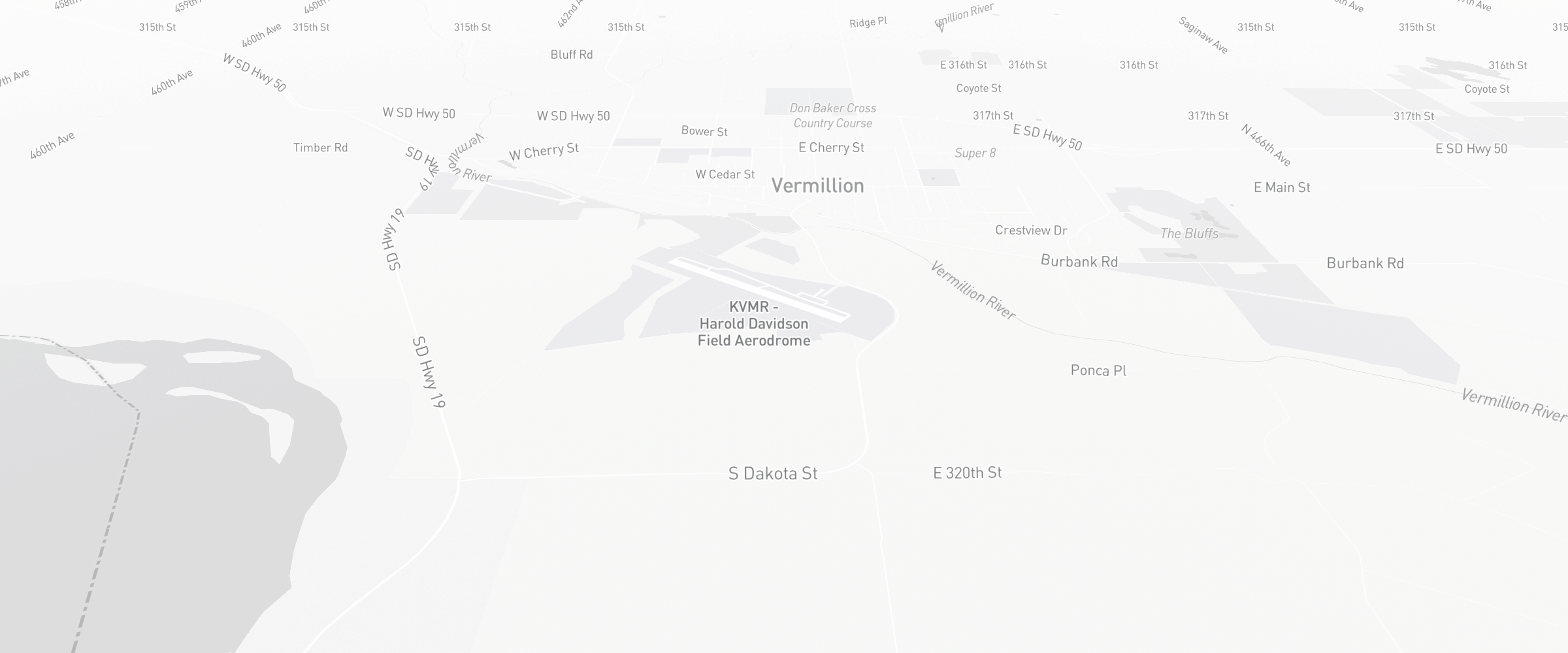Neighborhood map of Vermillion, SD — the area served by Life Insurance Agents of Vermillion Group